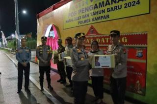 Polres Kampar Bersama Instansi Terkait, Gelar Patroli Gabungan Skala Besar Malam Tahun Baru